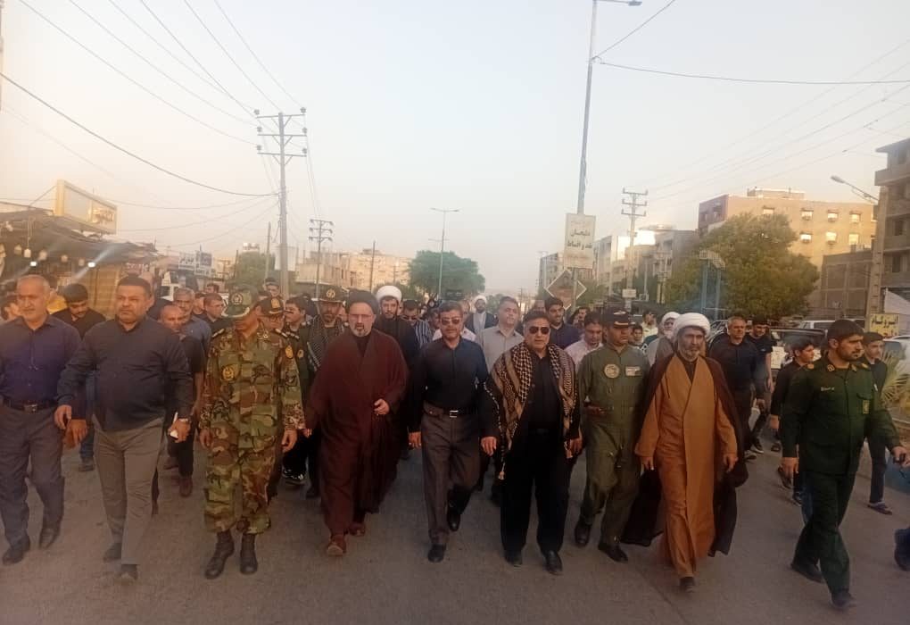 برگزاری مراسم پیاده روی جاماندگان اربعین در مسجدسلیمان