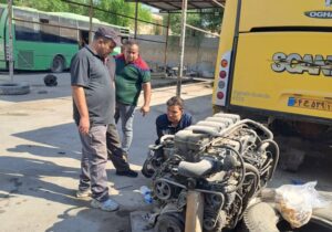 بازگشت اتوبوس‌های بازسازی‌شده به مسجدسلیمان