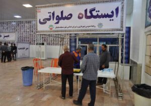 برپایی میز خدمت و ایستگاه صلواتی شهرداری مسجدسلیمان در مصلی نماز جمعه