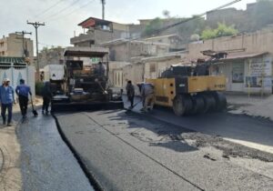 نهضت آسفالت معابر مناطق مختلف مسجدسلیمان استارت خورد