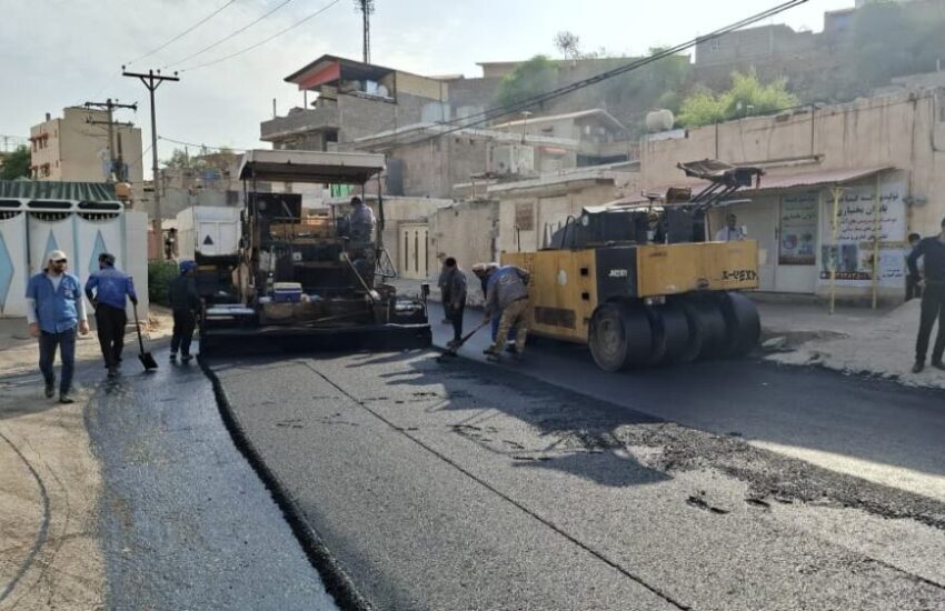 نهضت آسفالت معابر مناطق مختلف مسجدسلیمان استارت خورد