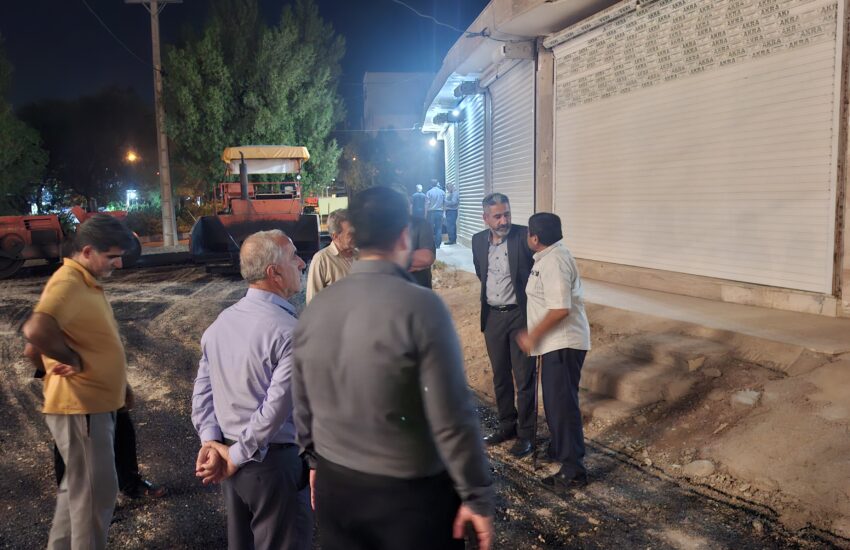 عملیات آسفالت شهرک مهندسین مسجدسلیمان آغاز شد